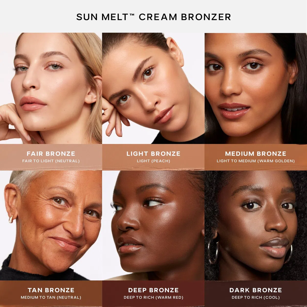 Saie Sun Melt Bronzer Modulated Face Shaping Cream Velvet Finish