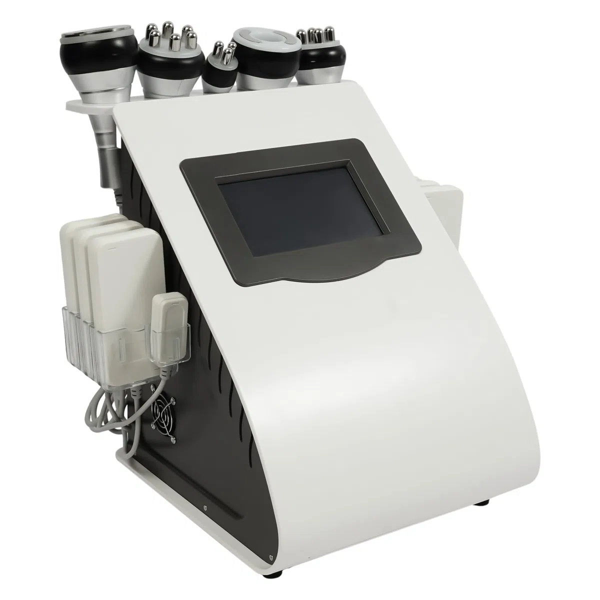Appareil de massage multifonction - 100 W - Écran de 7" - Avec 5 embouts et 6 plaques laser - Appareil professionnel de soin de la peau - Écran tactile pour la maison, le salon, le visage et le corps