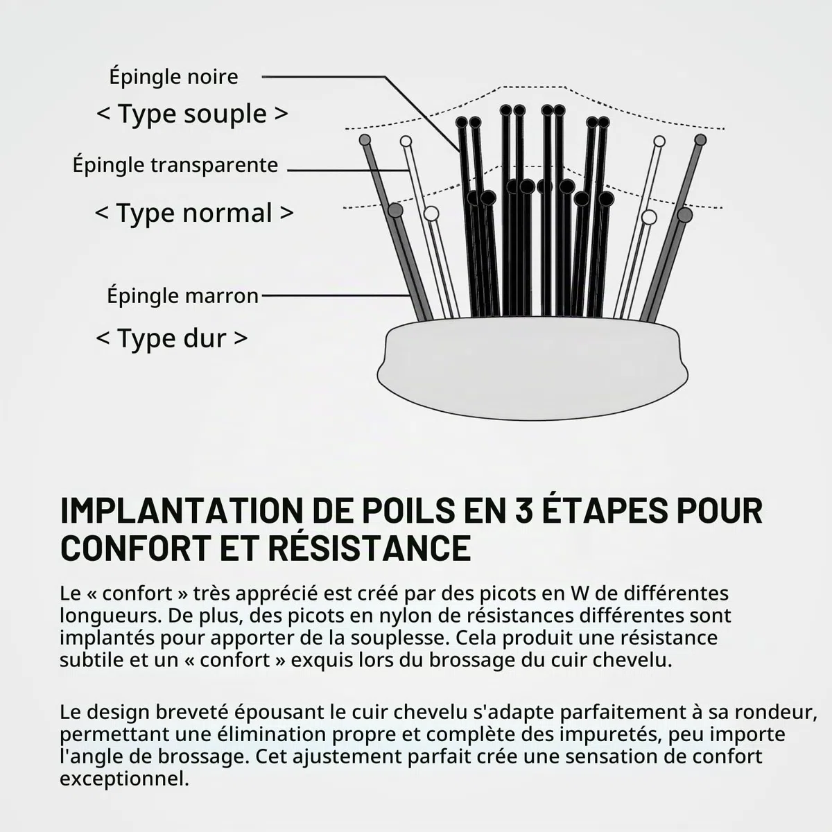 S-HEART-S Scalp Brush World Premium Boîte cadeau courte dorée
