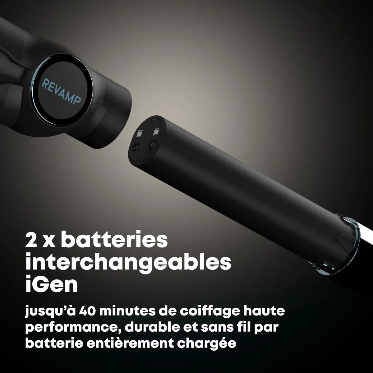 REVAMP iGen Lisseur Céramique Sans Fil - Lisseur Sans Fil Alimenté par Batterie - Appareil de Voyage Compatible avec le Mode Avion pour Cheveux Lisses, Ondulés et Bouclés