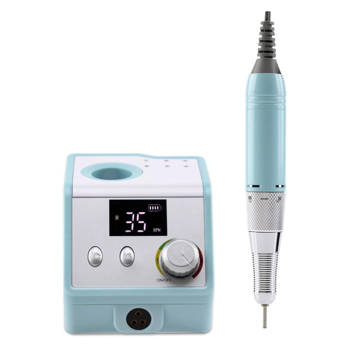 Roze-A Perceuse à ongles électrique portable avec support 35 000 tr/min pour perceuse sans fil pour manucure, pédicure, polisseuse à ongles professionnelle