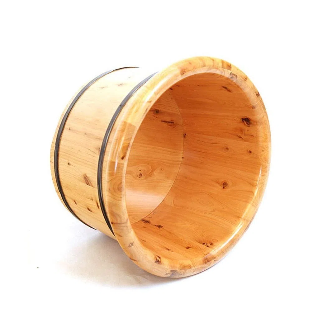 Baignoire spa en bois pour les pieds, baignoire spa pour tremper les pieds, seau en bois pour pédicure, seau de trempage des pieds avec couvercle, bassin pour les pieds pour anniversaire d'adultes