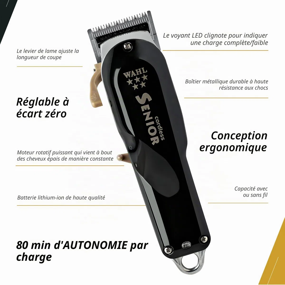 Tondeuse sans fil Wahl Professional 5-Star Series Senior