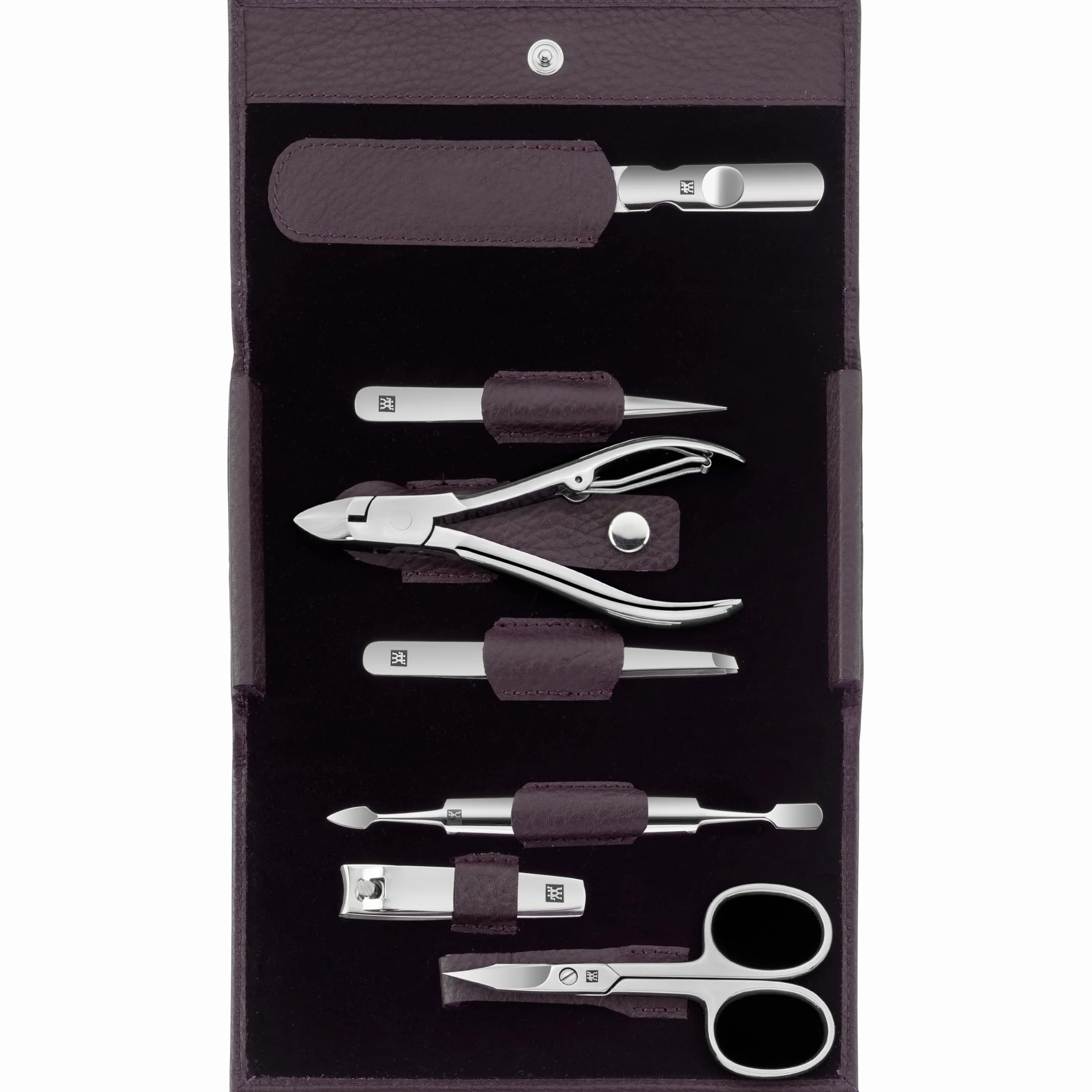 ZWILLING Set de manucure et pédicure de voyage, 7 pièces, violet, Classic
