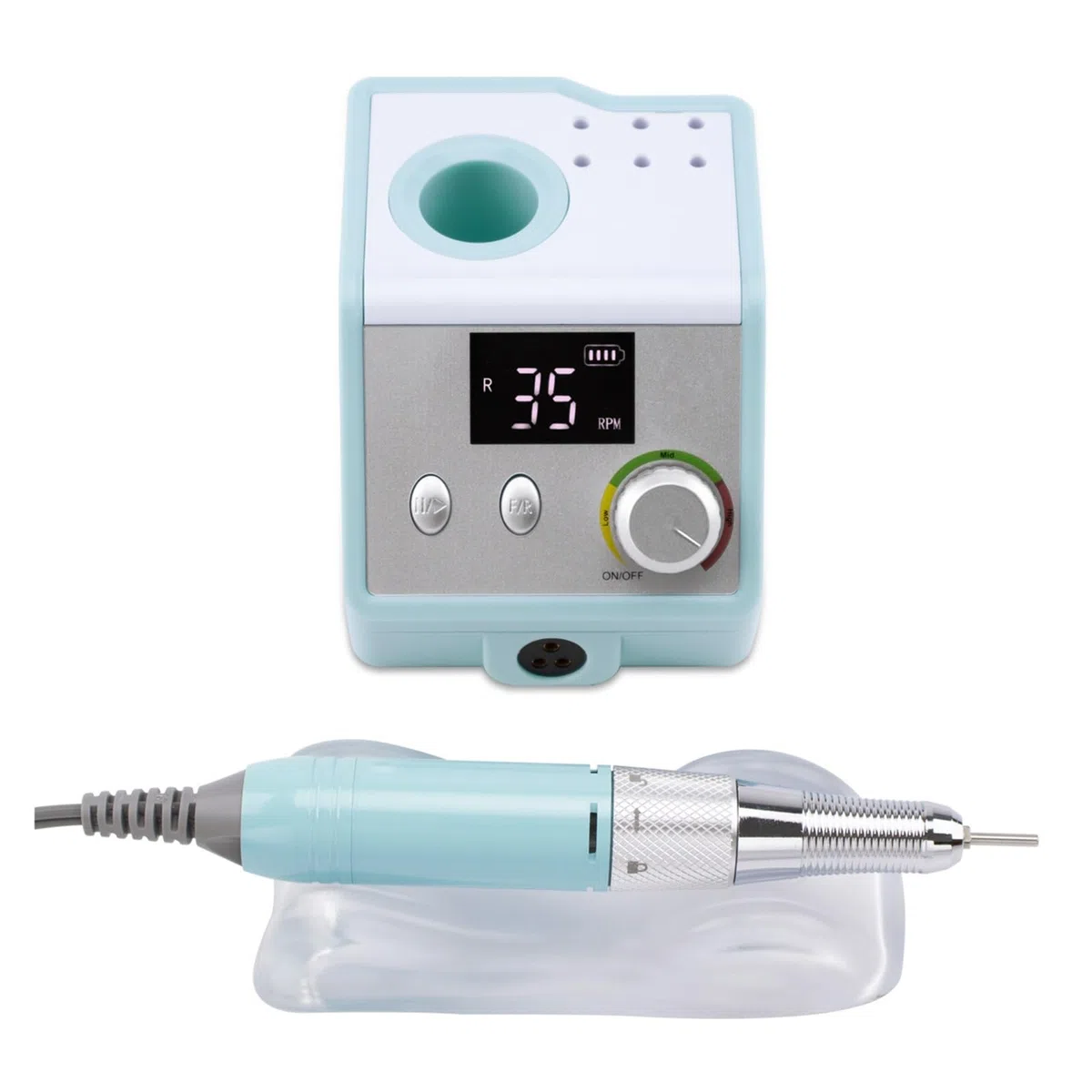 Roze-A Perceuse à ongles électrique portable avec support 35 000 tr/min pour perceuse sans fil pour manucure, pédicure, polisseuse à ongles professionnelle