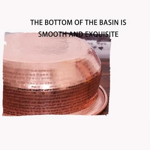 Bassine en cuivre martelé à la main - Bol de pédicure portable pour bain de pieds et lavage du visage, idéal pour la relaxation de mariage