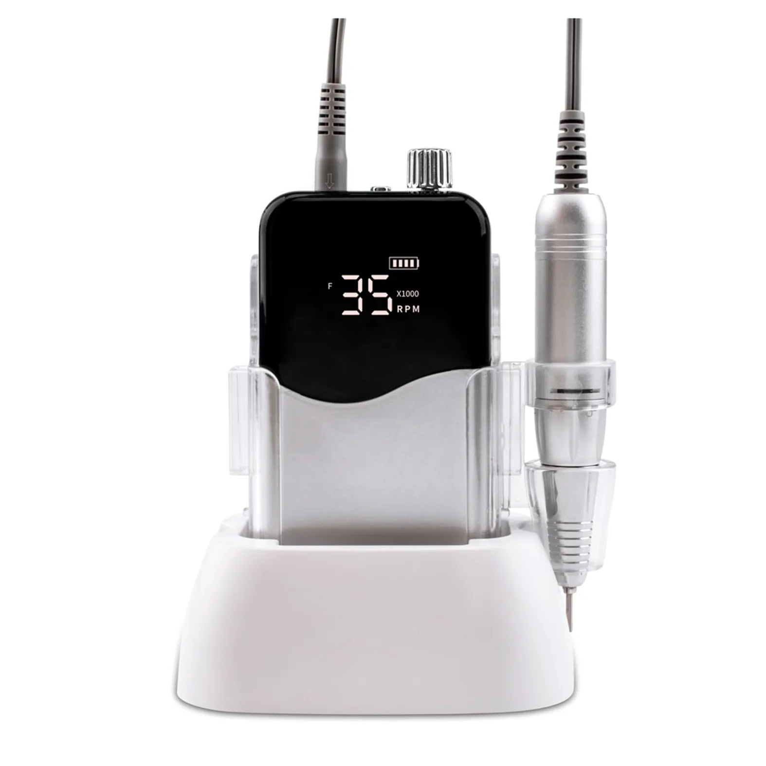 Foret à ongles électrique Wave de bureau sans fil 35 000 tr/min pour manucure, pédicure, batterie rechargeable, outils professionnels sans fil, doré-A