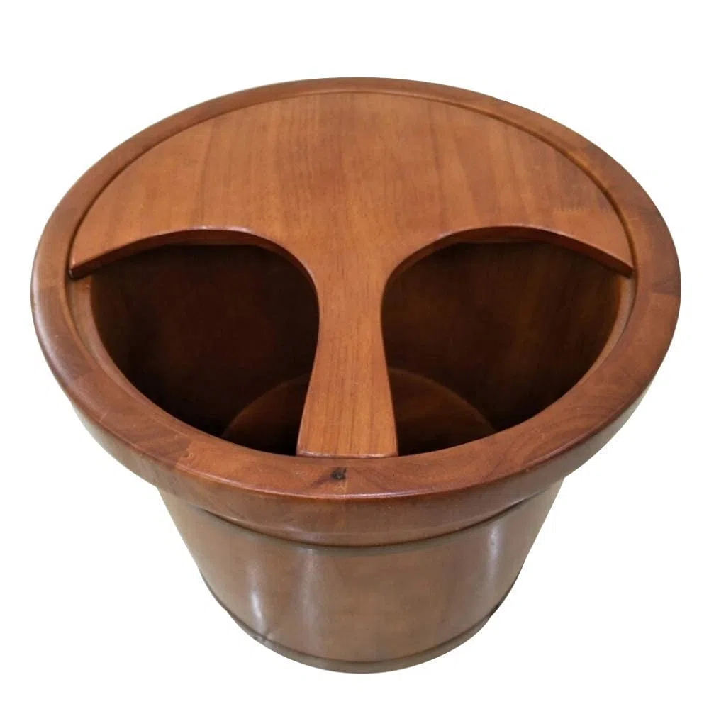Seau de bain de pieds en bois naturel, baignoire de pieds domestique, seau de pieds cuit à la vapeur, bol de pédicure, barils de trempage des pieds, bassin en bois de pédicure en chêne, cadeau de