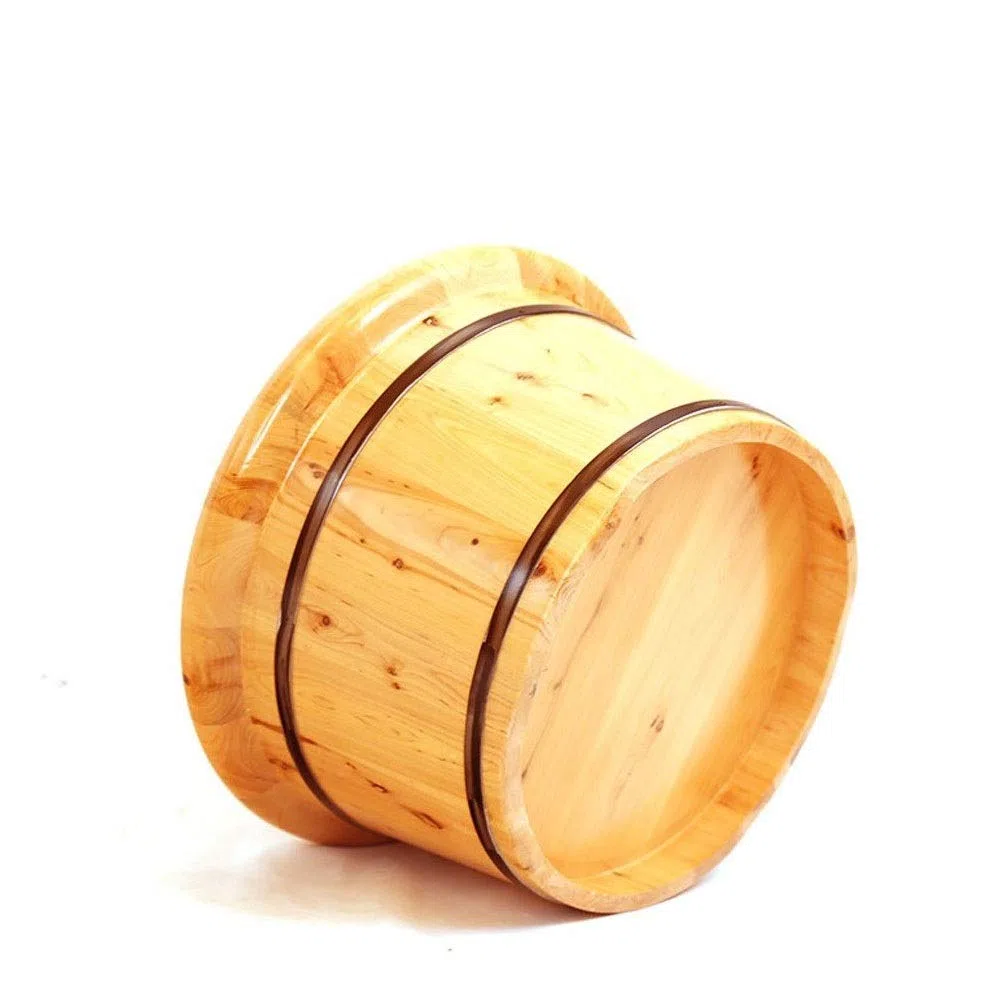 Baignoire spa en bois pour les pieds, baignoire spa pour tremper les pieds, seau en bois pour pédicure, seau de trempage des pieds avec couvercle, bassin pour les pieds pour anniversaire d'adultes