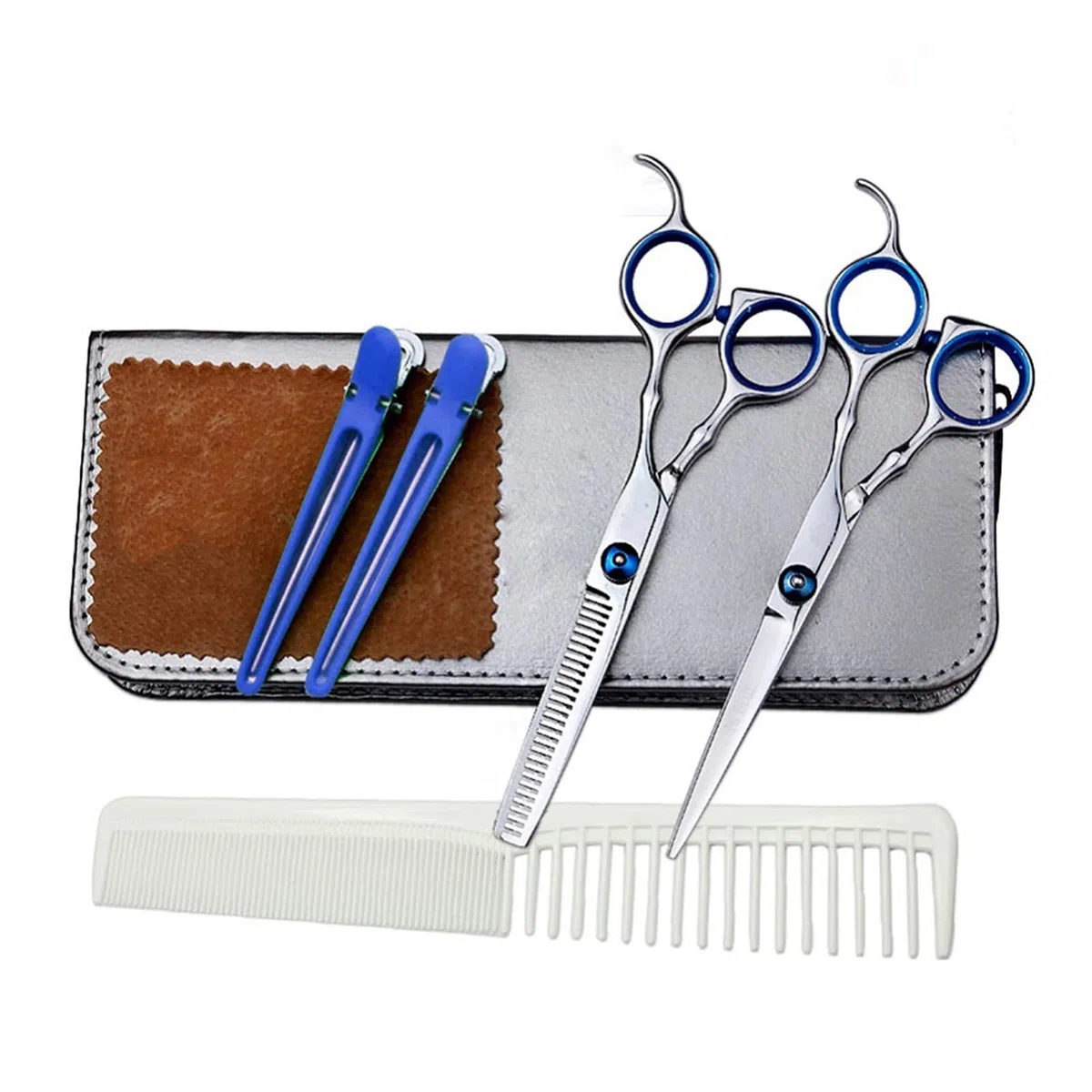 Outils de Coupe Ensemble d'outils de Coiffure pour barbier Ciseaux à effiler pour Coupe de Cheveux Ciseaux à Cheveux Ciseaux de Coiffure en Acier Inoxydable