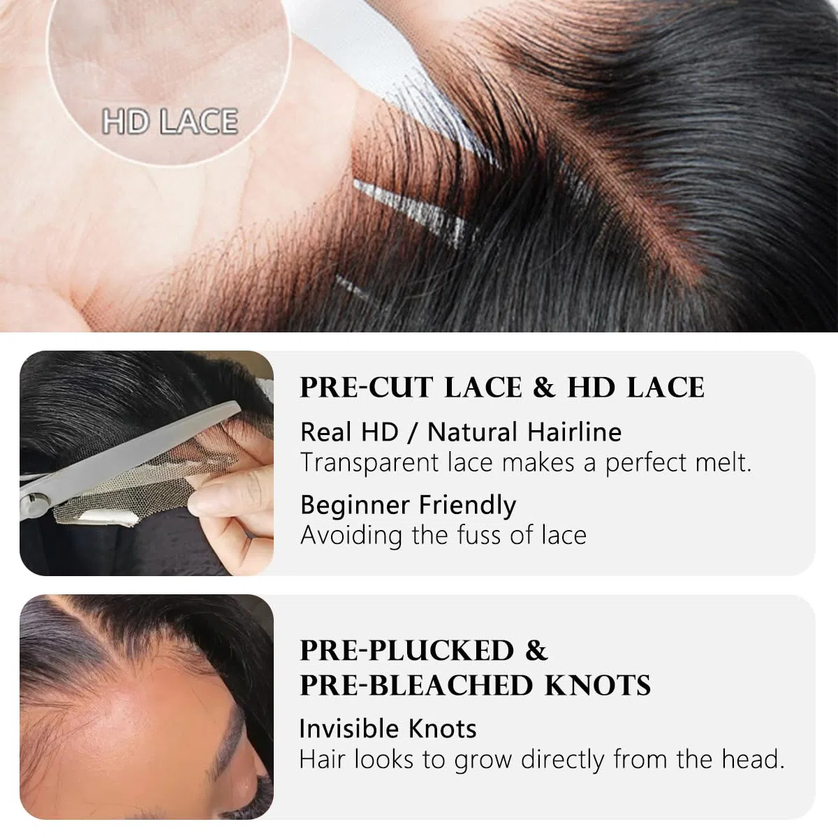 Perruque Cheveux Humain Sans Colle Kinky Curly Afro Glueless Wig 22 Pouces