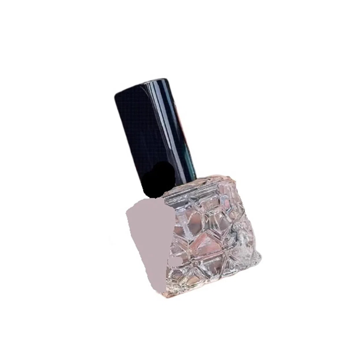 Lot de 10/30/50 flacons de parfum carrés en verre transparent de 10 ml avec bouchon en bois/bouchon en aluminium pour sous-embouteillage cosmétique (bouchon noir, 50 pièces)