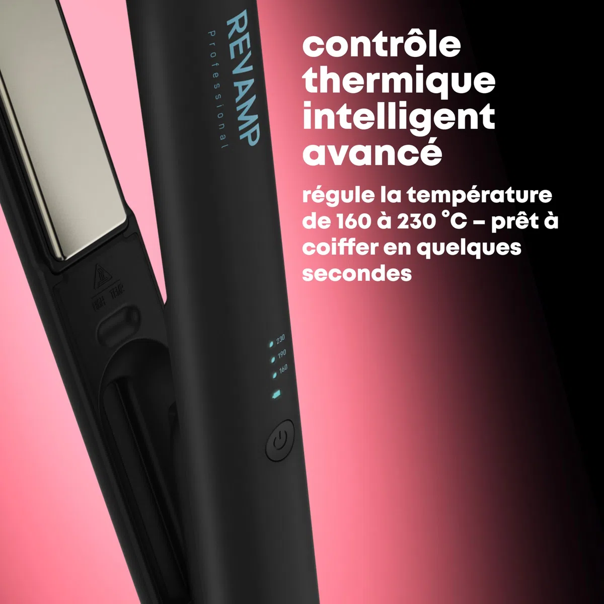 REVAMP iGen Lisseur Céramique Sans Fil - Lisseur Sans Fil Alimenté par Batterie - Appareil de Voyage Compatible avec le Mode Avion pour Cheveux Lisses, Ondulés et Bouclés