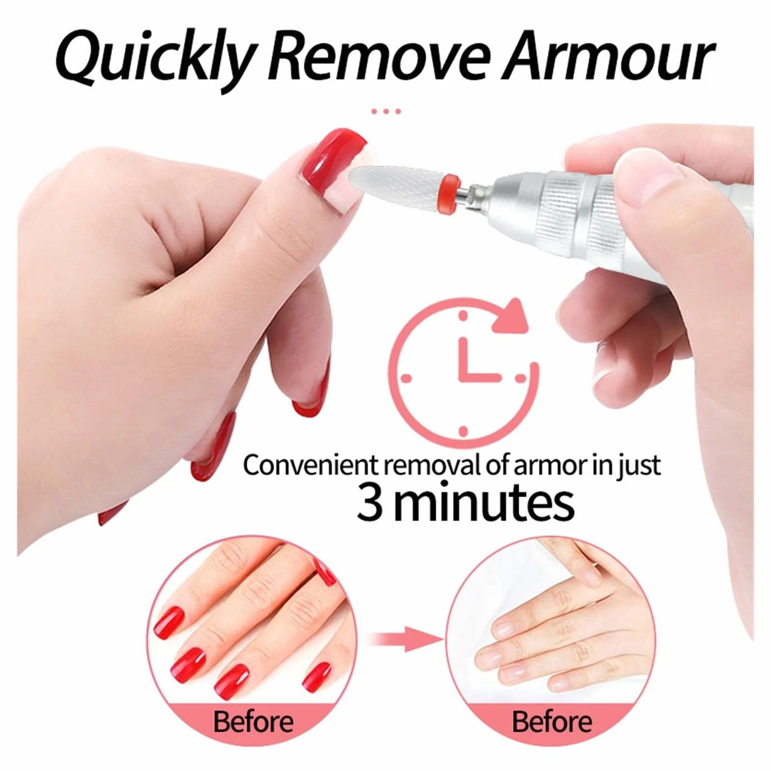 Perceuse à ongles, 40 000 tr/min, machine de manucure pour ongles, pédicure avec écran tactile, équipement de nail art, ensemble de fraisage d'ongles, outils professionnels pour ongles, Pinkset-A