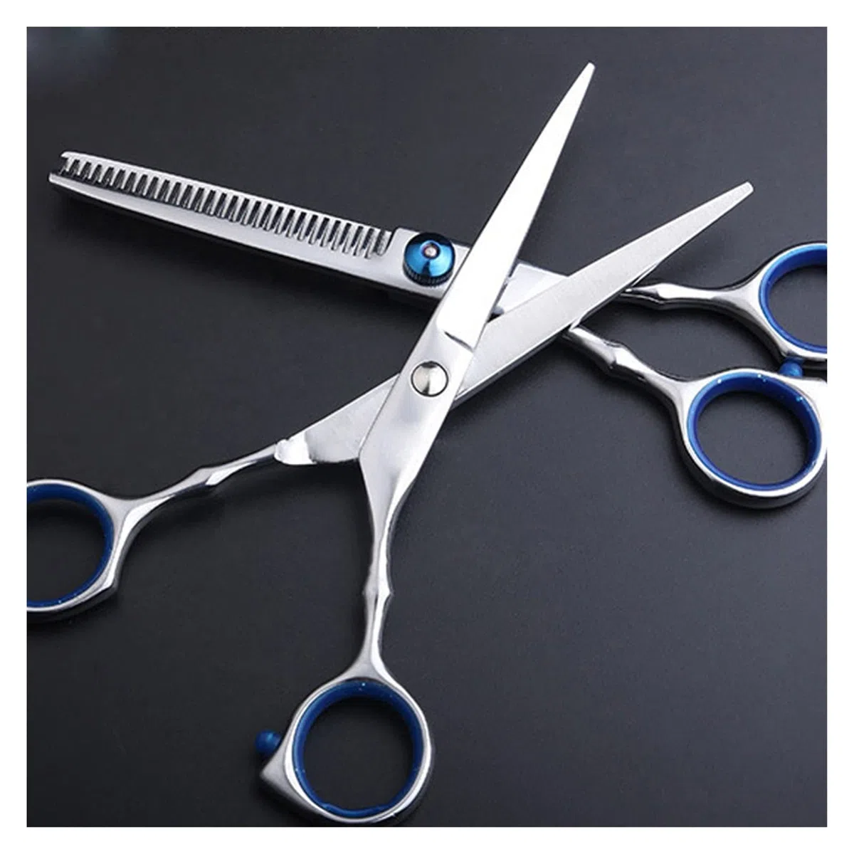 Outils de Coupe Ensemble d'outils de Coiffure pour barbier Ciseaux à effiler pour Coupe de Cheveux Ciseaux à Cheveux Ciseaux de Coiffure en Acier Inoxydable