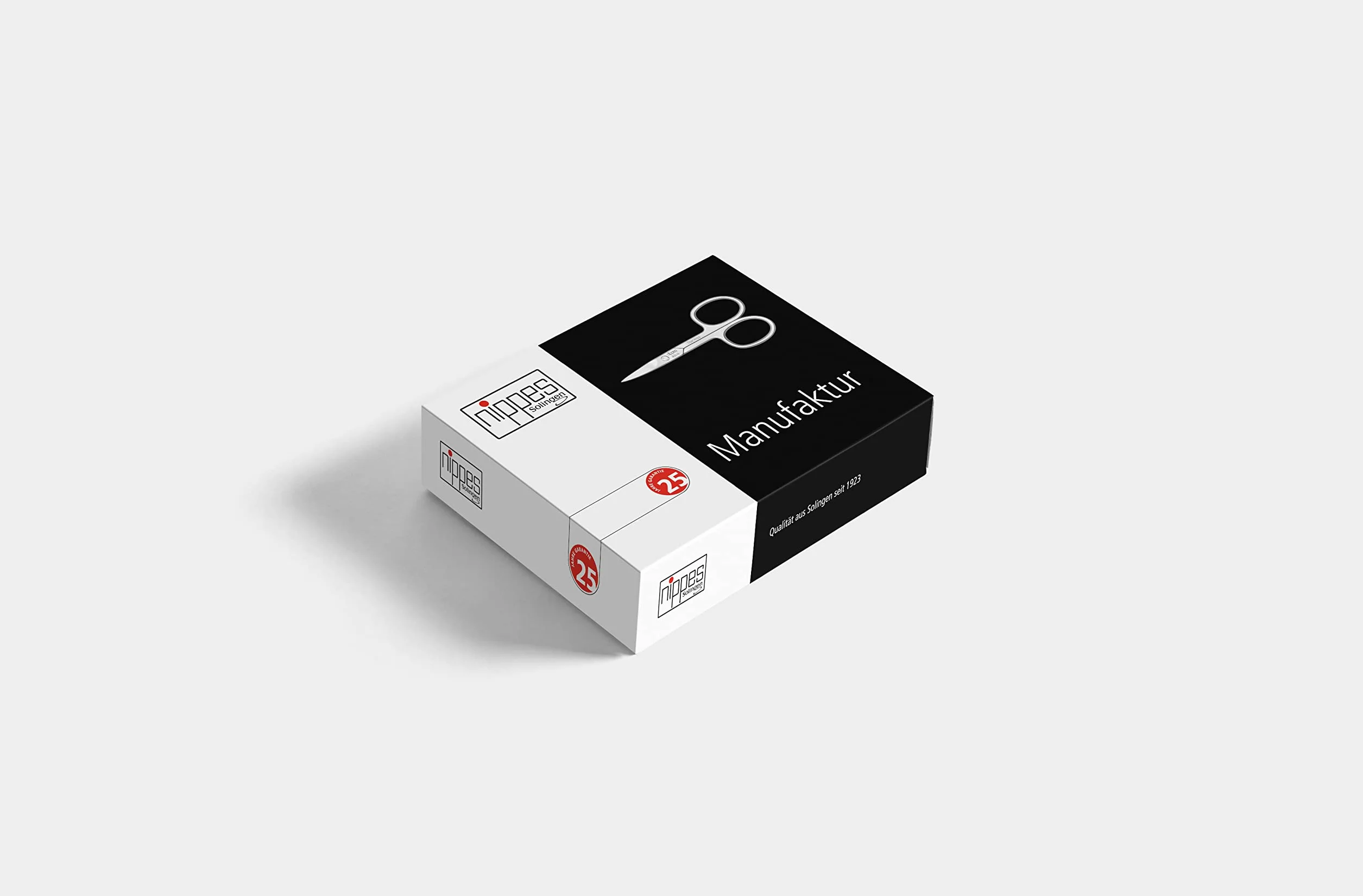 nippes Solingen, Kit de manucure Locks en acier inoxydable et sans nickel - Étui en cuir de vachette véritable avec serrure à cliquet Premium Line - Noir - 5 pièces