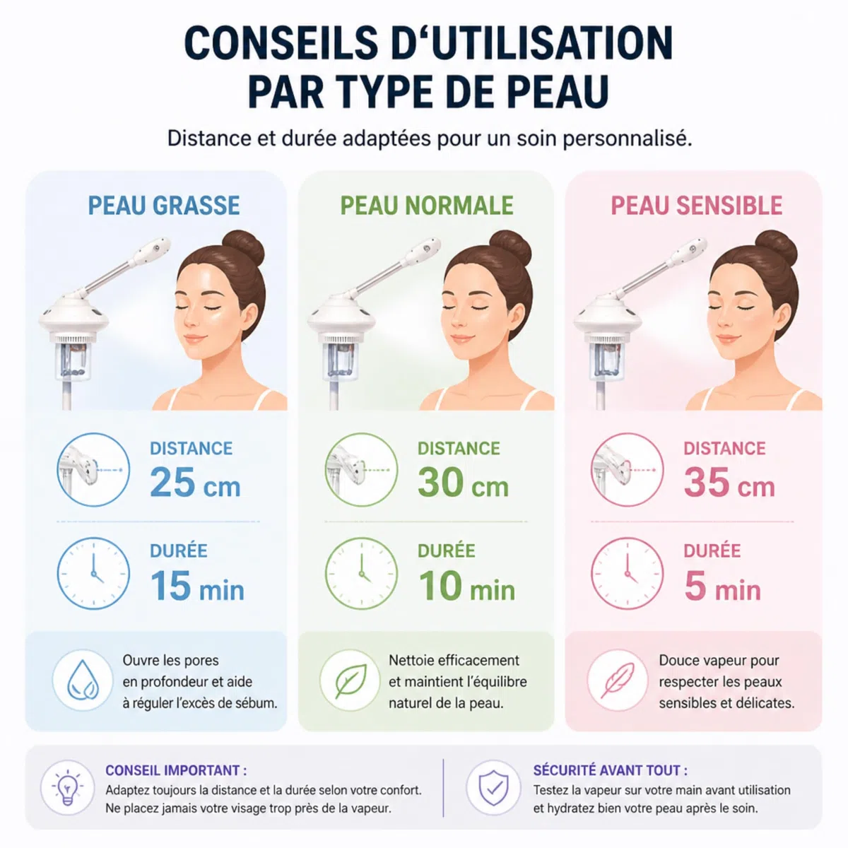 GOTOTOP Vaporisateur Visage Chaud Professionnel, Brume Chaude pour Hydratation et Nettoyage Profond du Visage en Salon, SPA et Maison, Hauteur Réglable 127-150cm