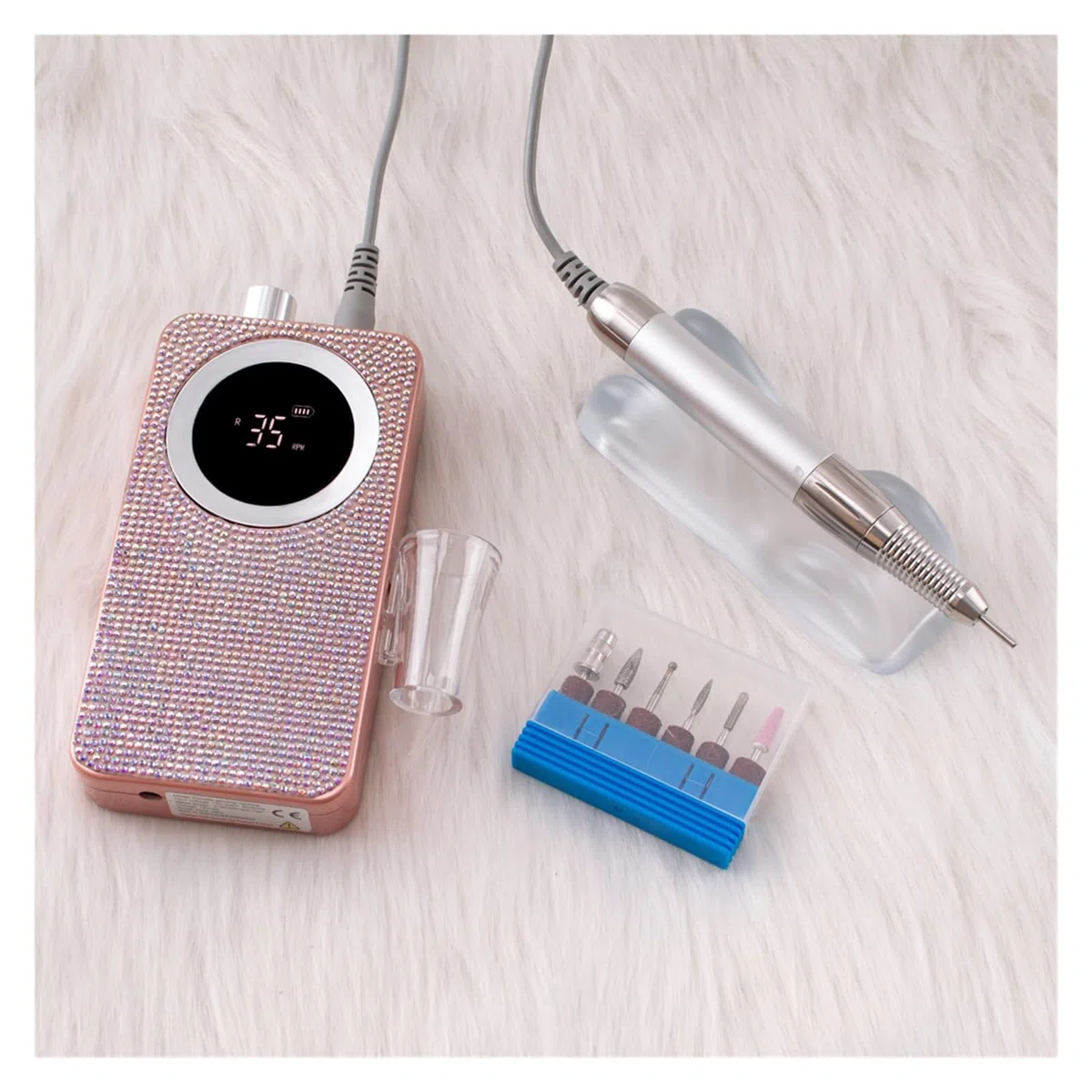Machine de meulage d'ongles électrique, machine de manucure professionnelle, ensemble de ponceuse à ongles, foret à ongles, équipement de polissage portable pour salon de manucure à domicile ou