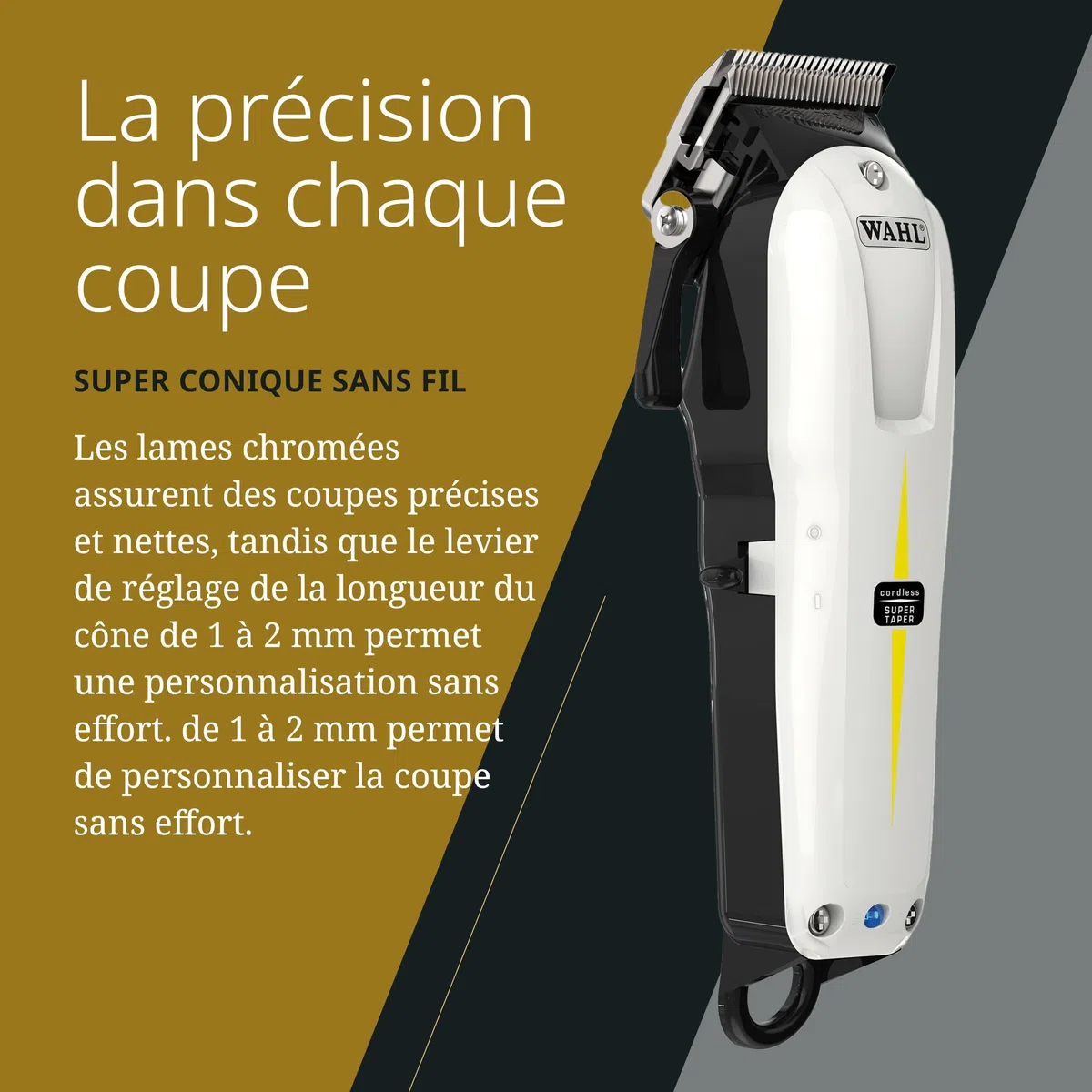 Wahl Cordless Super Taper et Beret, Set avec Étui de Voyage